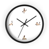 Cat Doing Yoga Wall clock