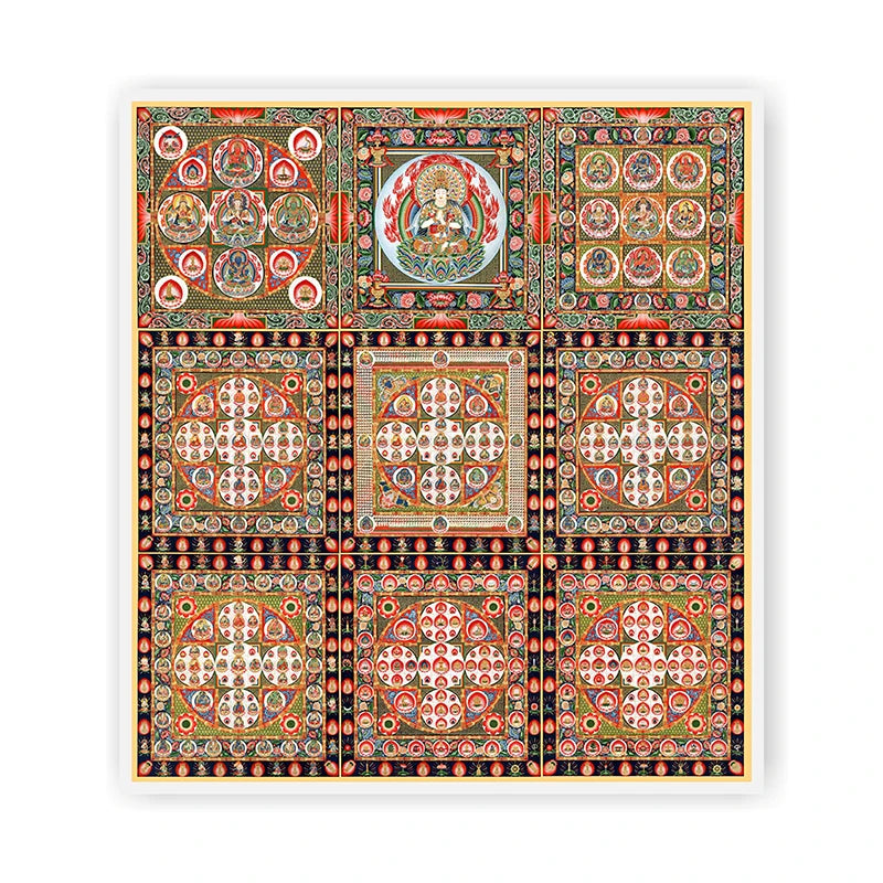 Thangka Mandala Buddha painting Tibetan religious canvas painting art