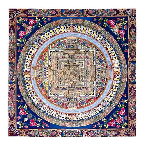 Tibetan Buddhist Thangka Mandala Tibet Buddhist FrescoLiving Room