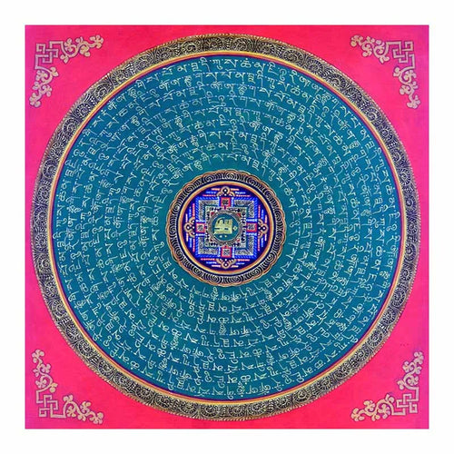 Tibetan Buddhist Thangka Mandala Tibet Buddhist FrescoLiving Room
