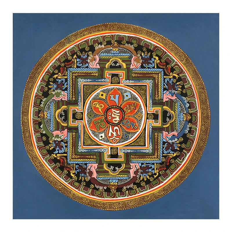 Tibetan Buddhist Thangka Mandala Tibet Buddhist FrescoLiving Room