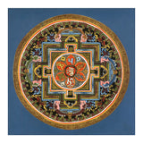 Tibetan Buddhist Thangka Mandala Tibet Buddhist FrescoLiving Room