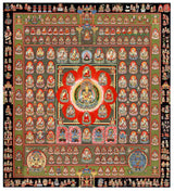 Thangka Mandala Buddha painting Tibetan religious canvas painting art