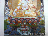 Tibet Silk Embroidery Art Buddhism Tangka green tara buddha Thangka