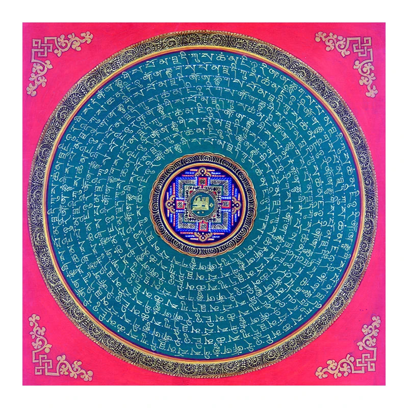 Tibetan Buddhist Thangka Mandala Tibet Buddhist FrescoLiving Room