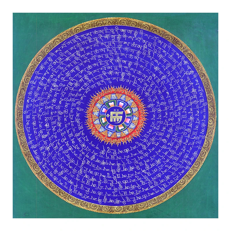 Tibetan Buddhist Thangka Mandala Tibet Buddhist FrescoLiving Room