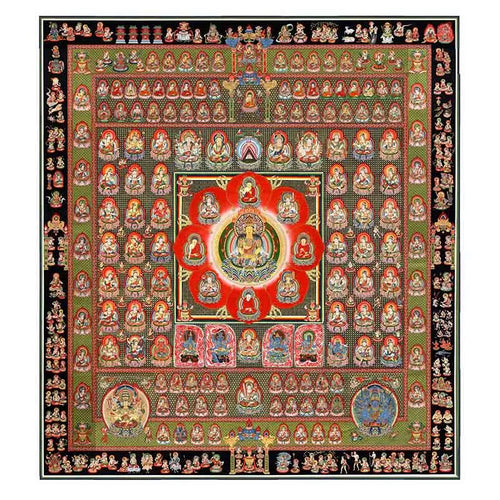 Thangka Mandala Buddha painting Tibetan religious canvas painting art