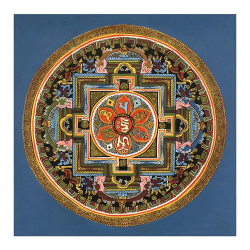 Tibetan Buddhist Thangka Mandala Tibet Buddhist FrescoLiving Room