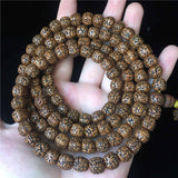 Nepal 108PCS Old Oiled Rudraksha Bodhi Beads Tibetan Meditation Prayer