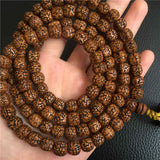 Nepal 108PCS Old Oiled Rudraksha Bodhi Beads Tibetan Meditation Prayer