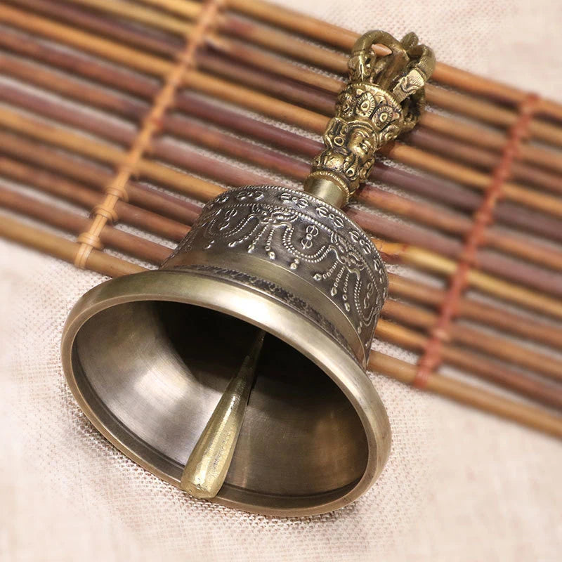 Handmade Brass Tibetan Bells Chimes Vintage Buddhist Meditation Bell