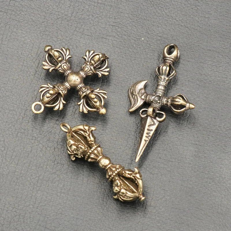 Handcraft Pendant Vintage Solid Religious Pestle Prayer Pendants Nepal