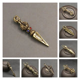 Handcraft Pendant Vintage Solid Religious Pestle Prayer Pendants Nepal
