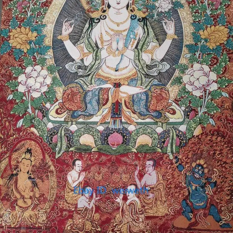 36Tibetan Silk Hand Embroidery Buddha of Nepal Thangka Manjushri Tara