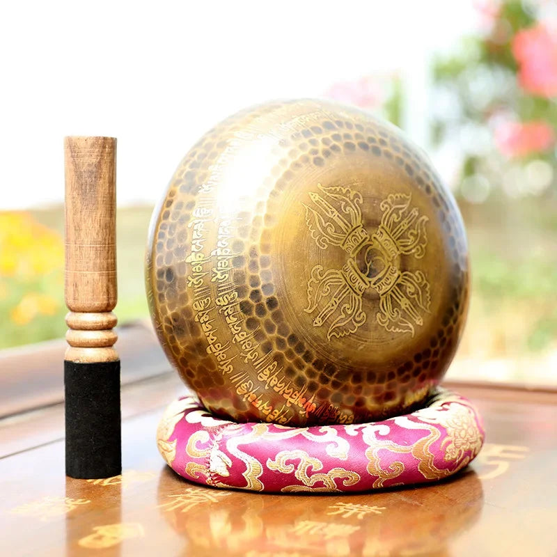 Nepal Handmade Tibetan Bowls Large Brass Singing Bowl Buddhist