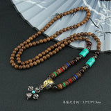 Nepal Buddhist Mala Wood Beads Tibetan six-character mantra prayer