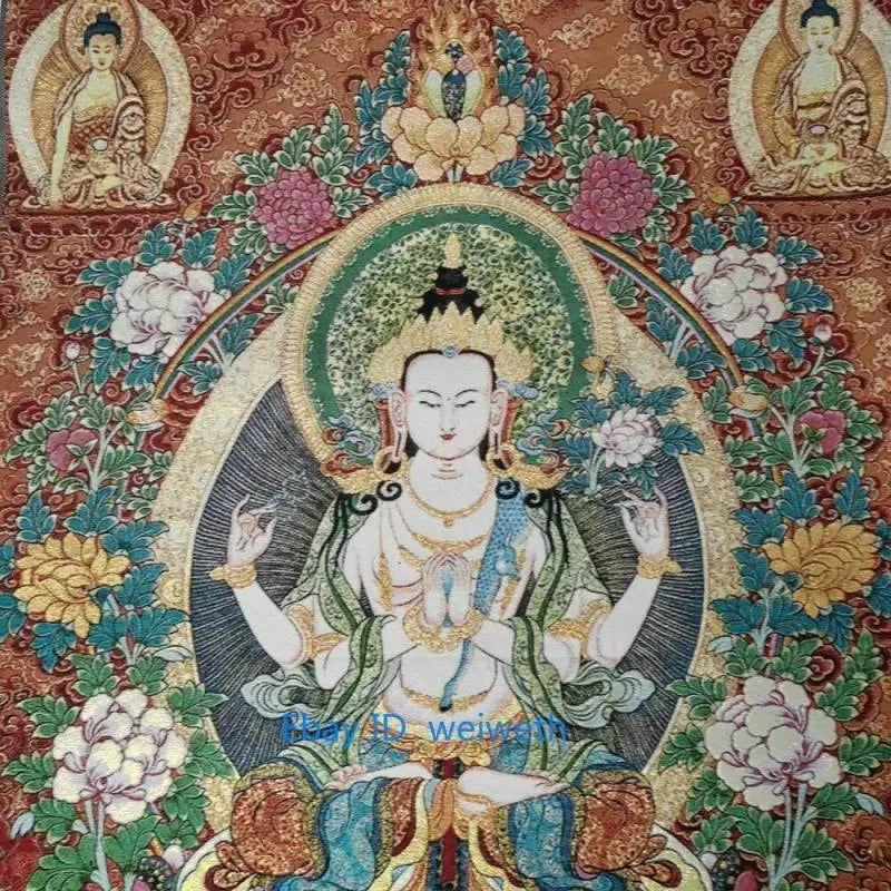 36Tibetan Silk Hand Embroidery Buddha of Nepal Thangka Manjushri Tara