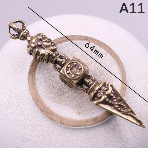 Handcraft Pendant Vintage Solid Religious Pestle Prayer Pendants Nepal