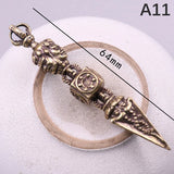 Handcraft Pendant Vintage Solid Religious Pestle Prayer Pendants Nepal