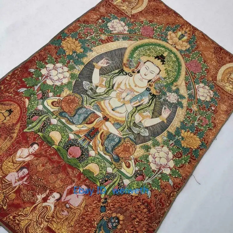 36Tibetan Silk Hand Embroidery Buddha of Nepal Thangka Manjushri Tara