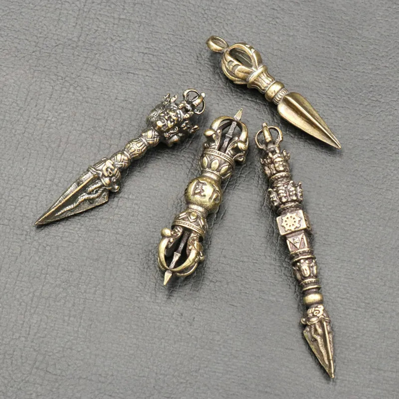 Handcraft Pendant Vintage Solid Religious Pestle Prayer Pendants Nepal