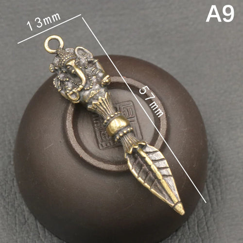 Handcraft Pendant Vintage Solid Religious Pestle Prayer Pendants Nepal