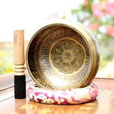 Nepal Handmade Tibetan Bowls Large Brass Singing Bowl Buddhist