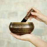 Nepal Handmade Tibetan Bowls Large Brass Singing Bowl Buddhist