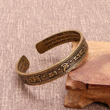 Vintage Copper Nepal Tibetan Buddhism Cuff Bracelet Men Women