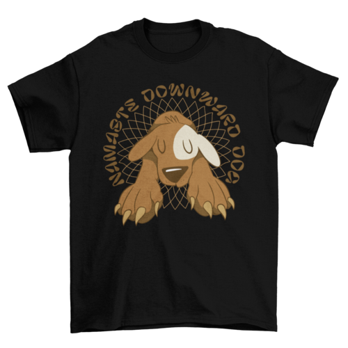 Dog animal in yoga pose t-shirt