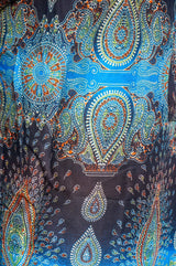 Turquoise Paisley Harem Pants, Hippie Pants, Boho Pants, Paisley Pants
