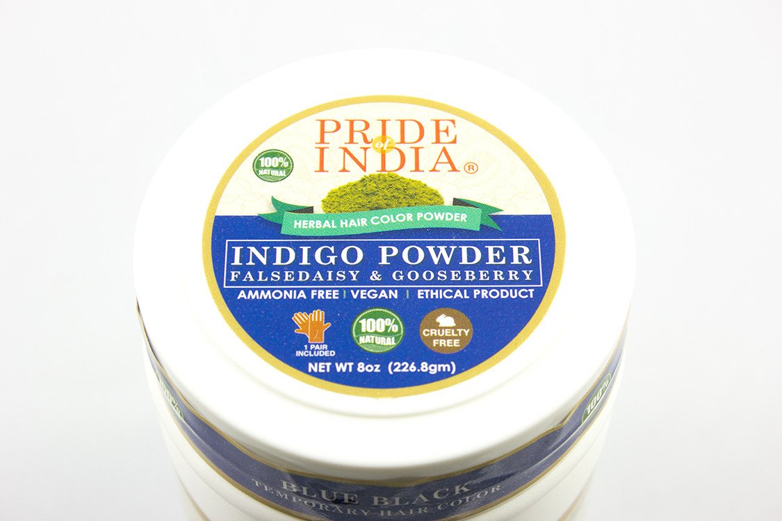 Hair Bloom Natural Blue Black Hair Color- Herbal Indigo w/ False Daisy